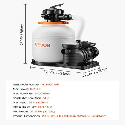 FlashPure 16-Inch Sand Filter Pump