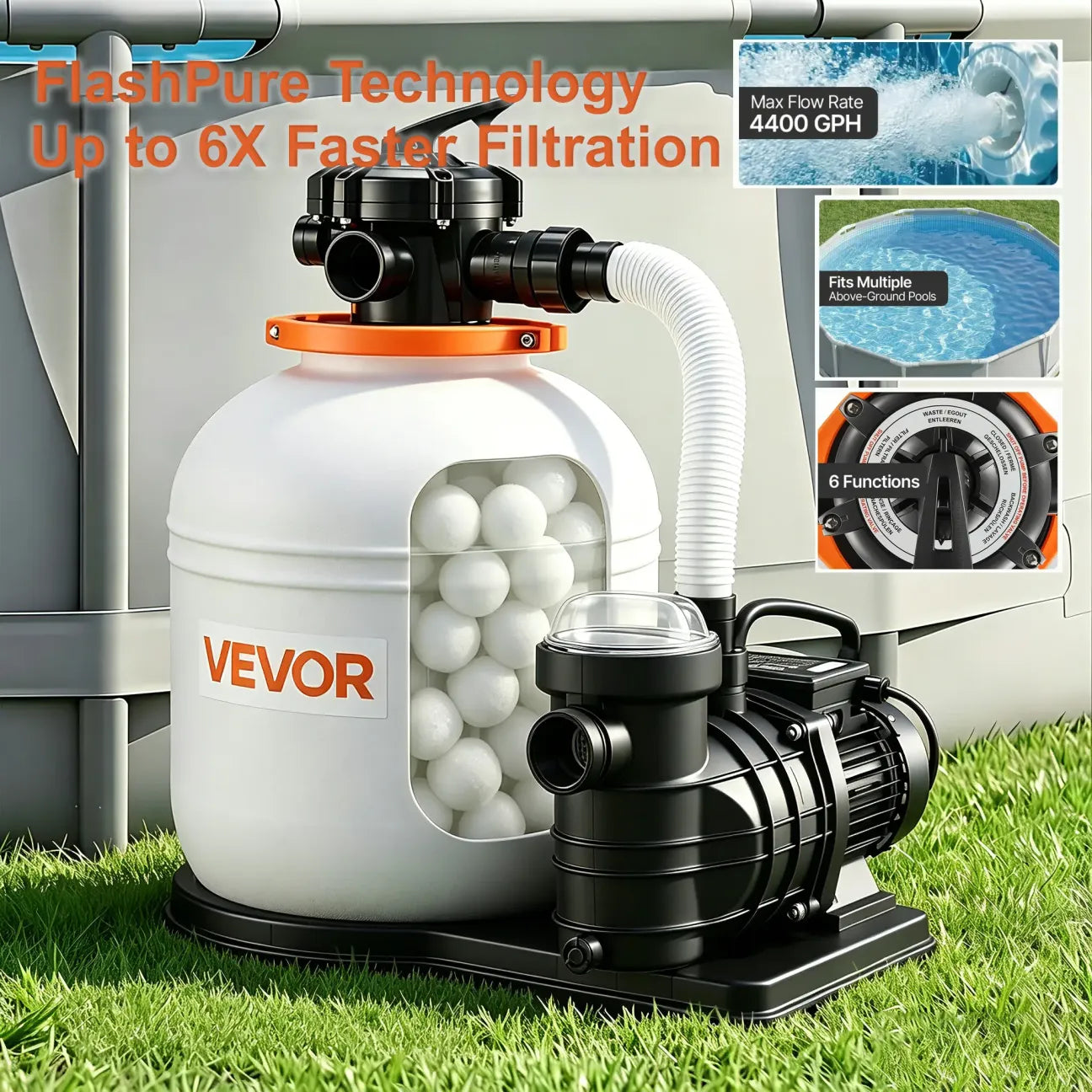 FlashPure 16-Inch Sand Filter Pump