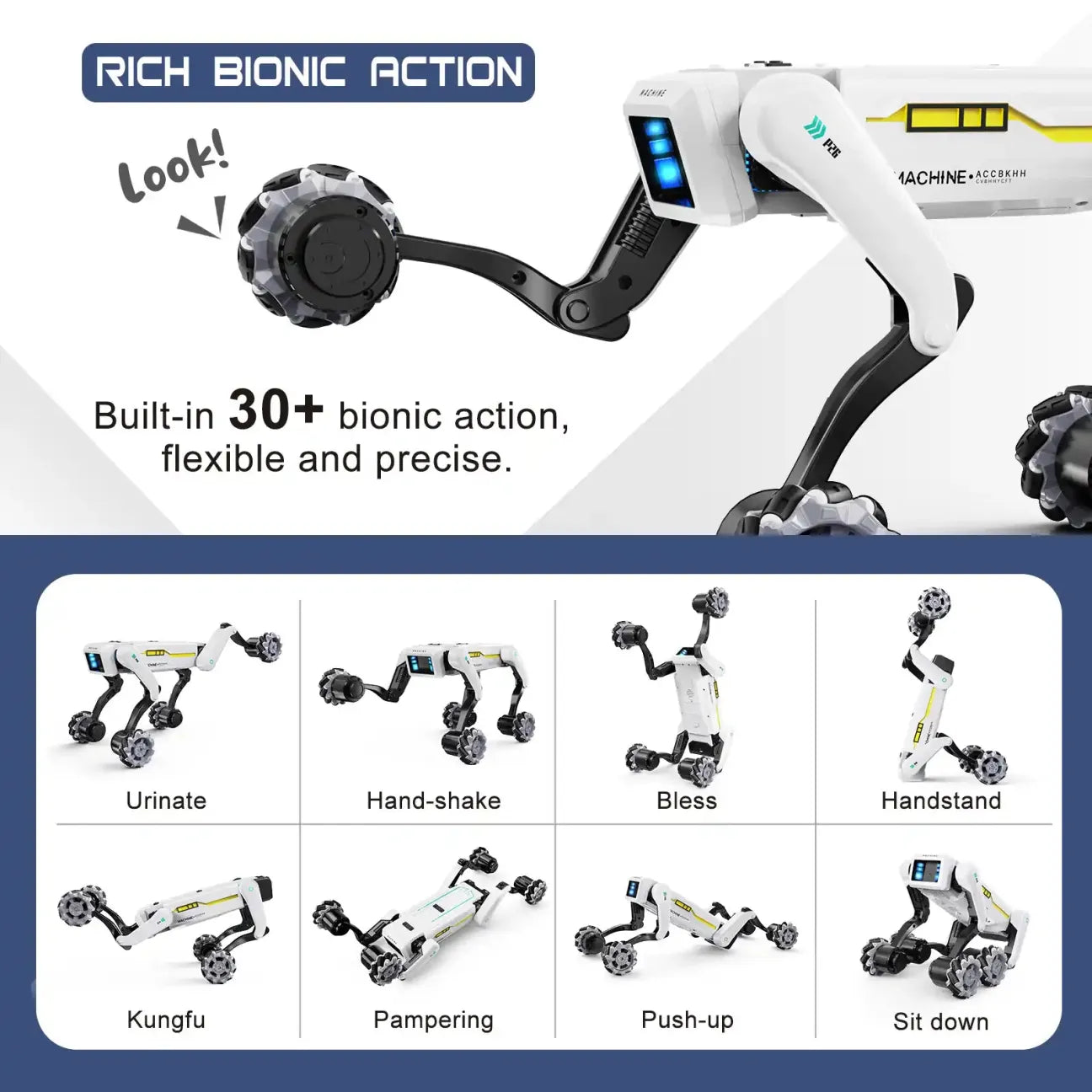 3-in-1 Interactive Robot Dog with Wheels - view 2