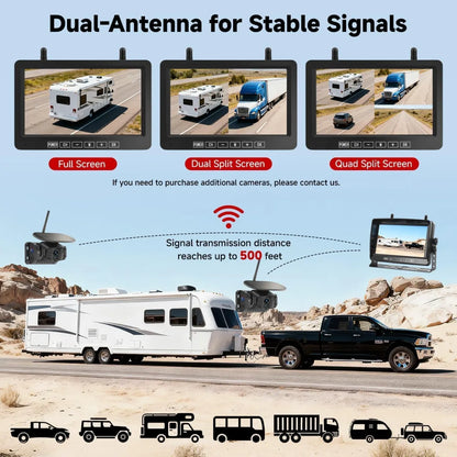7-Inch Dual Wireless Magnetic Backup Camera - view 4