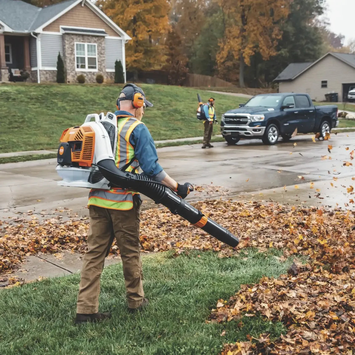 Gas-Powered Backpack Leaf Blower - view 3