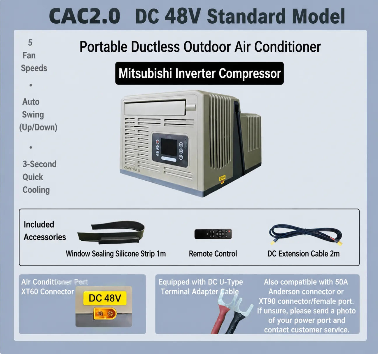 24V/48V Portable Vehicle Air Conditioner