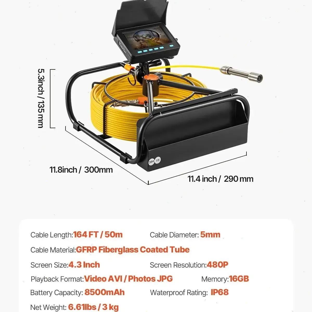 Sewer and Pipeline Inspection Camera