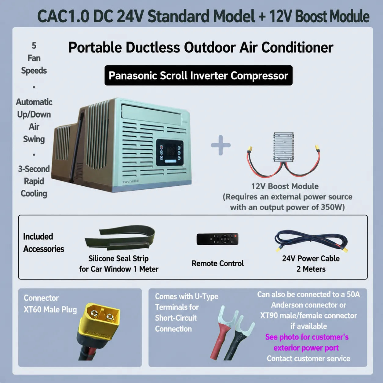 24V/48V Portable Vehicle Air Conditioner