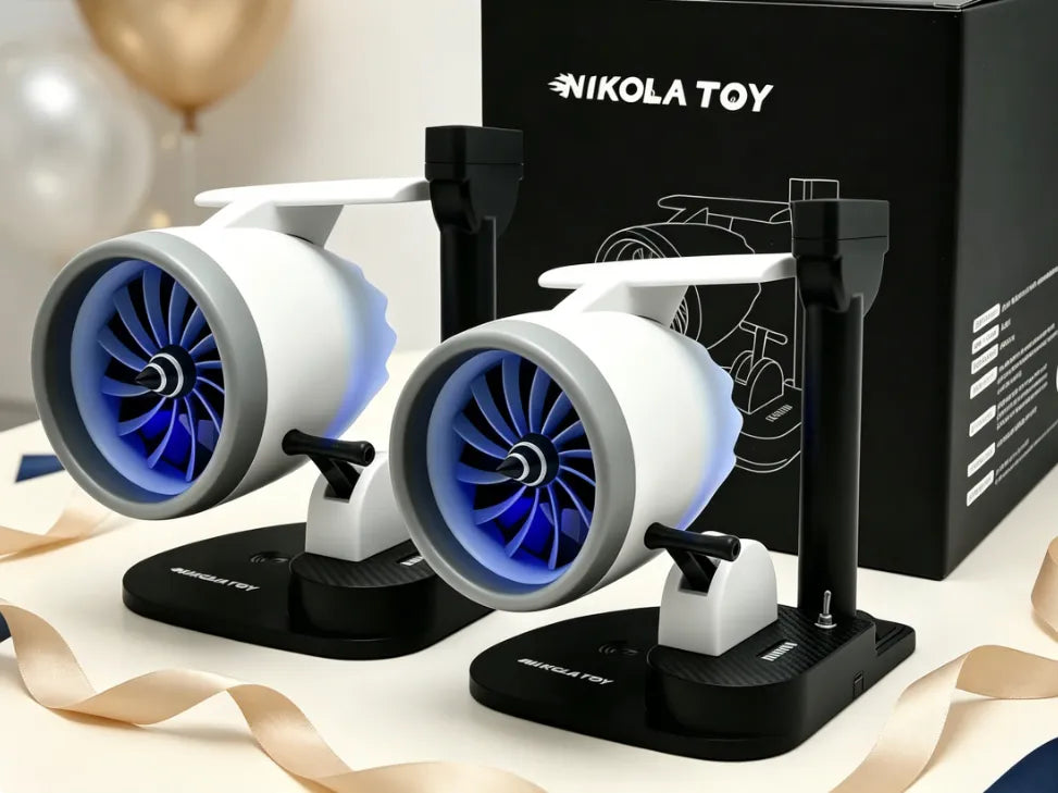 Jet Engine Desk Fan with Wireless Charger