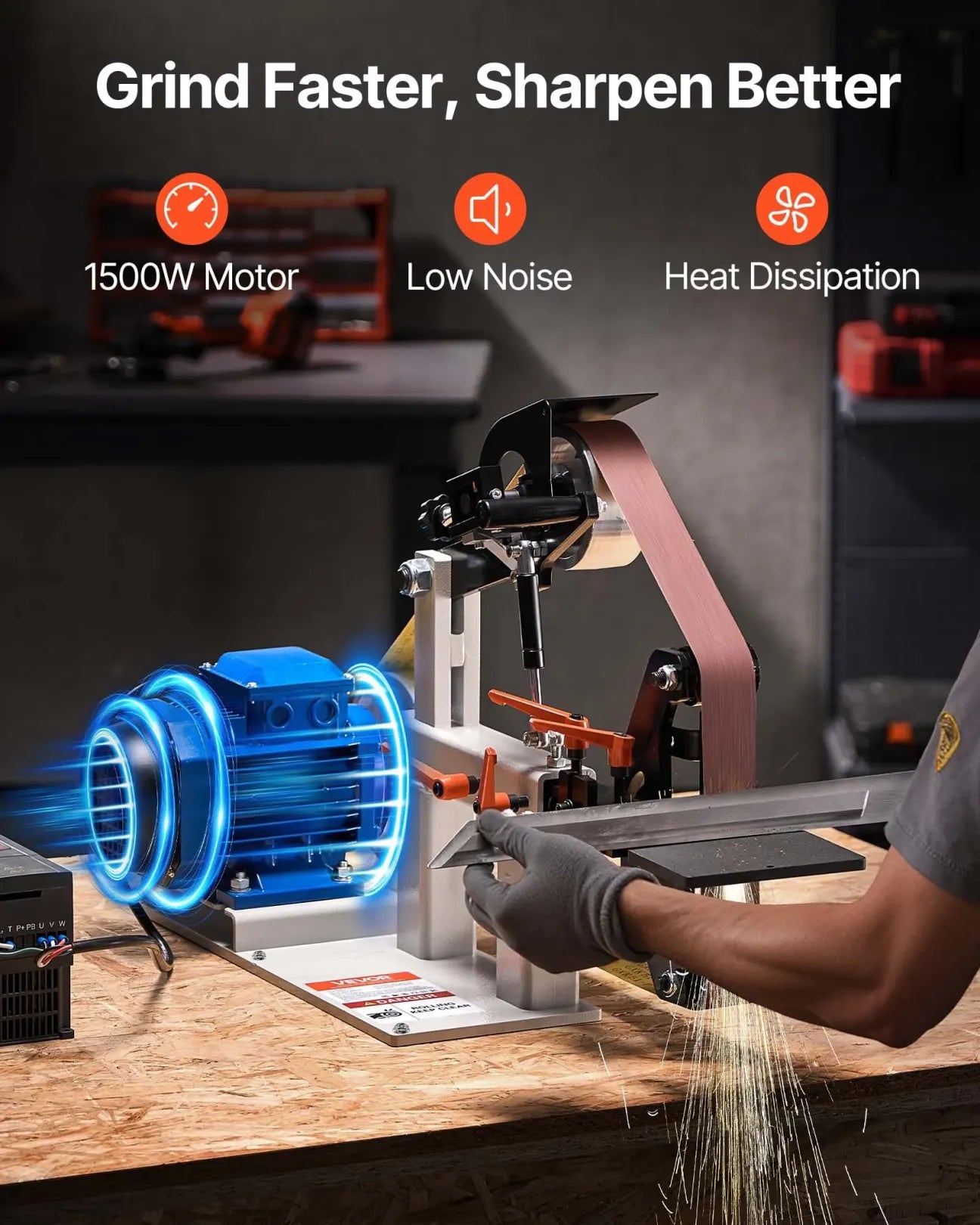Variable-Speed Belt Sander and Grinder - view 3