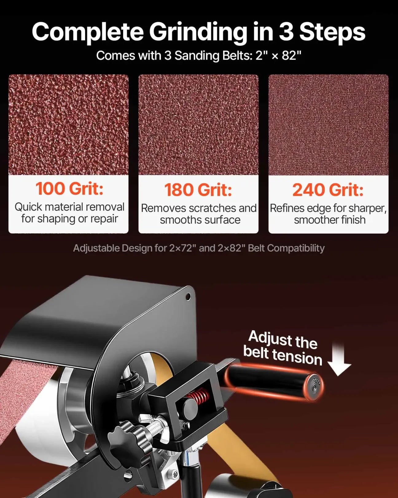 Variable-Speed Belt Sander and Grinder - view 5