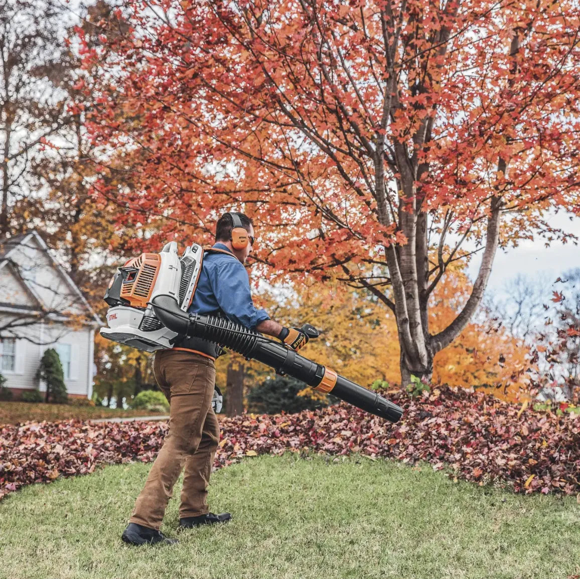 Gas-Powered Backpack Leaf Blower - view 2